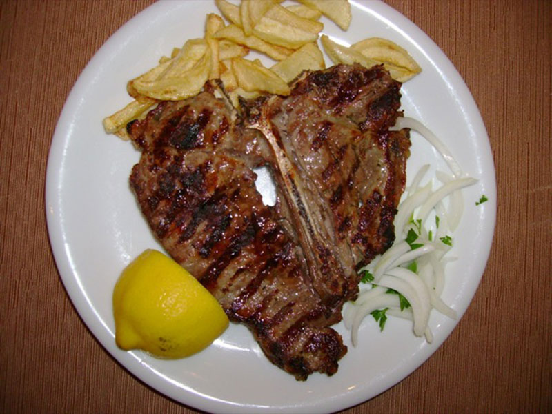 Baked steak